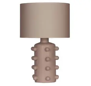 Valencia Seramik Rose Renk Abajur- Bej Başlık