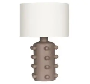 Valencia Seramik Rose Renk Abajur -Krem Başlık