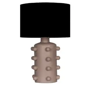 Valencia Seramik Rose Renk Abajur- Siyah Başlık