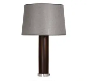 Modern Ahşap LOS ANGELES Abajur – Kırçıllı Antrasit Şapka