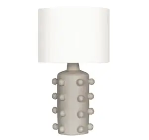 Valencia Seramik Taş Renk Abajur - Krem Başlık