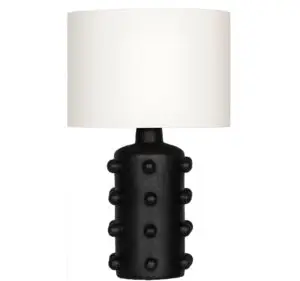 Valencia Seramik Siyah Renk Abajur - Krem Başlık