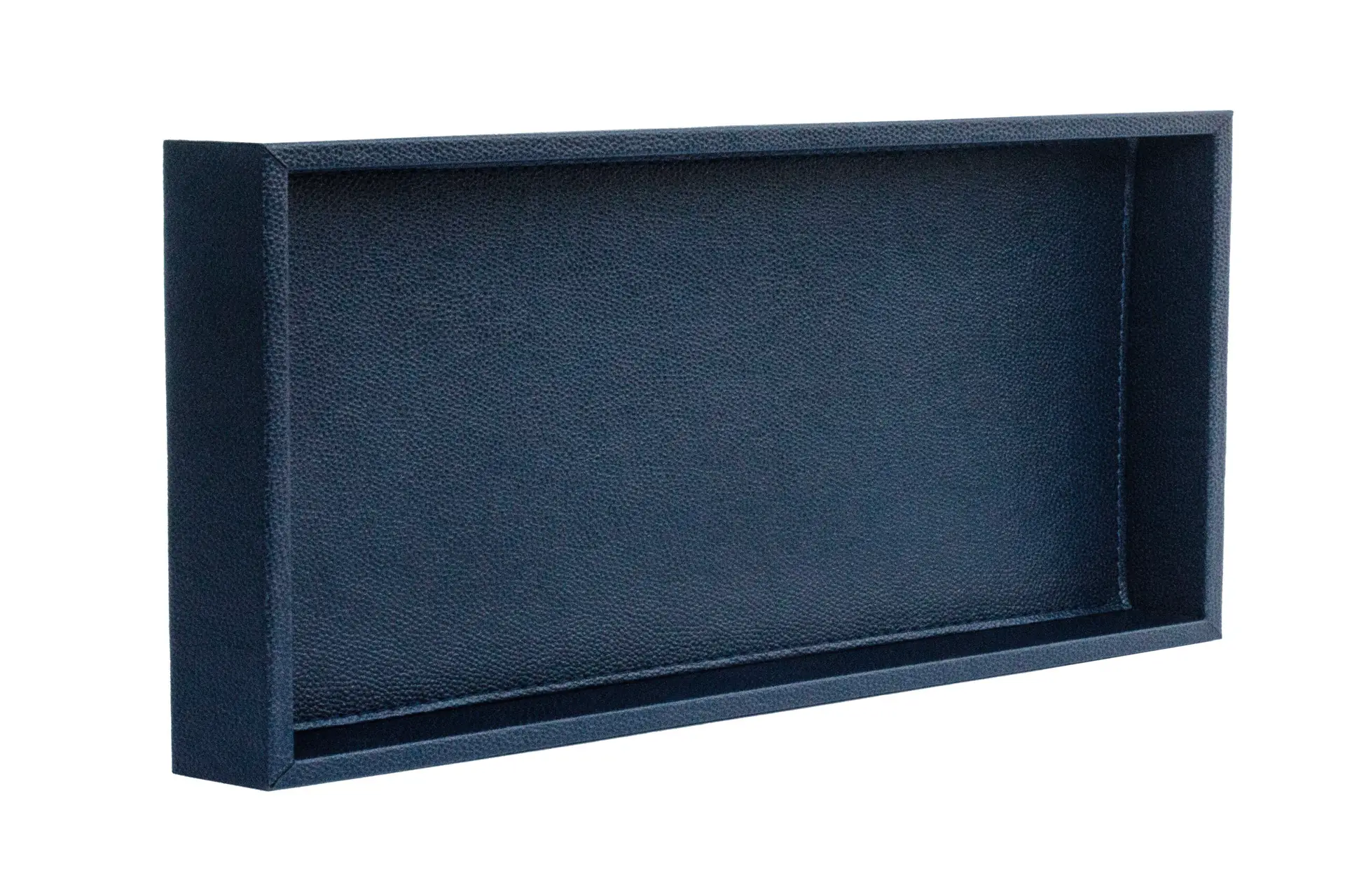 Büyük Boy Lacivert Renk Suni Deri Tepsi