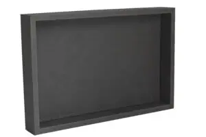 Orta Boy Antrasit Renk Suni Deri Tepsi