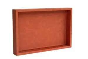 Küçük Boy Turuncu Renk Suni Deri Tepsi