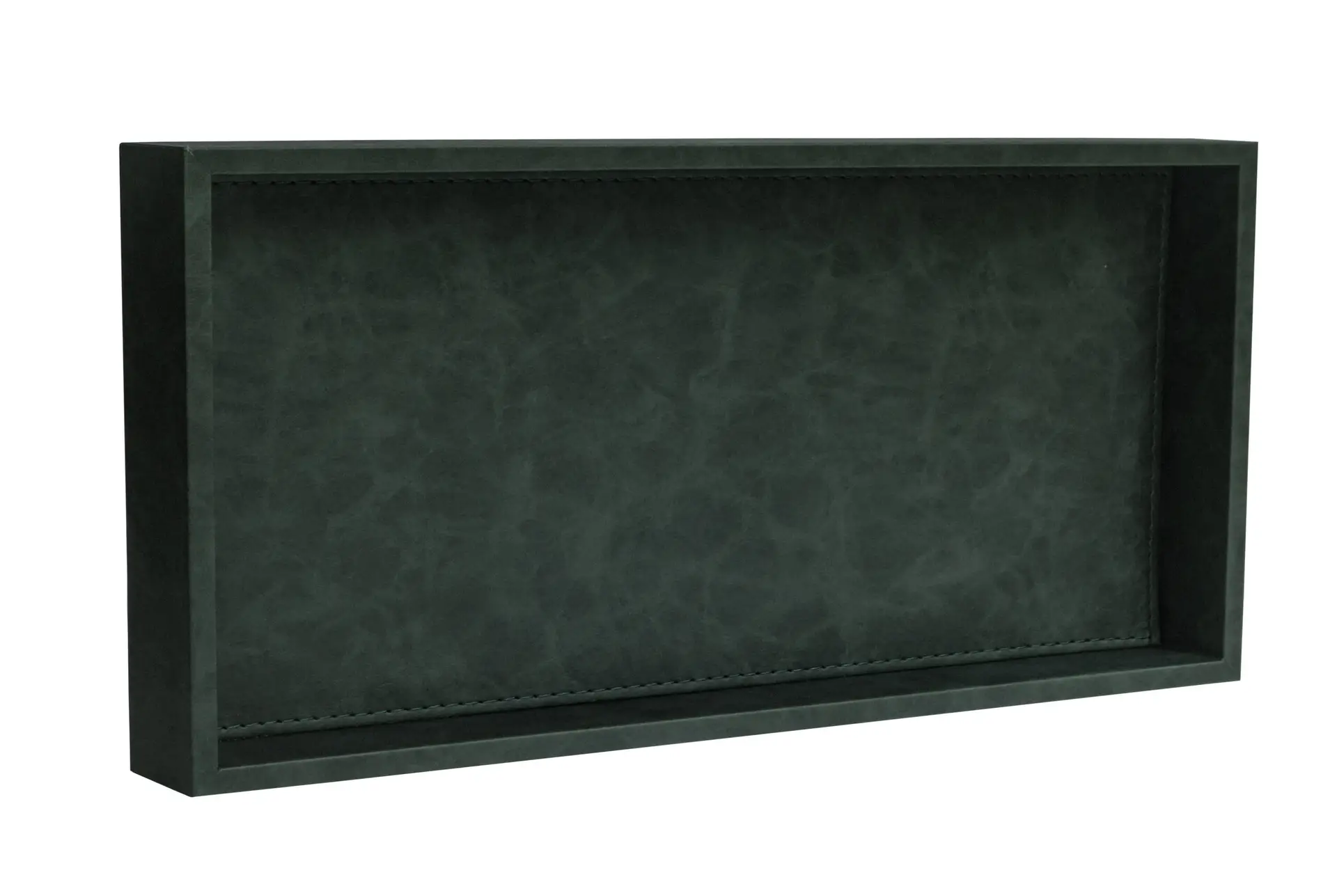 Büyük Boy Koyu Yeşil Renk Suni Deri Tepsi