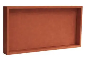 Büyük Boy Turuncu Renk Suni Deri Tepsi