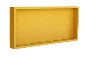 Büyük Boy Sarı Renk Suni Deri Tepsi