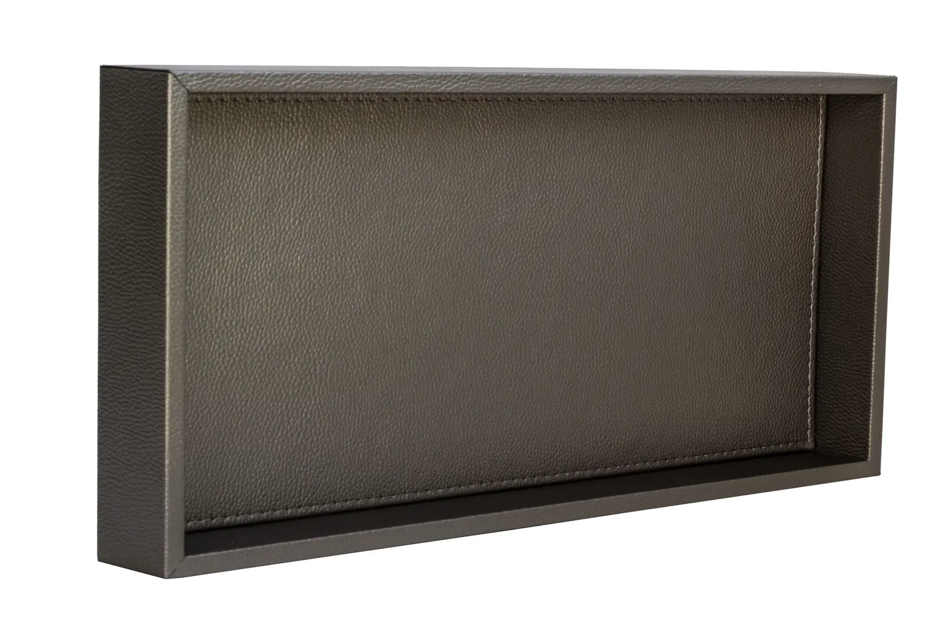 Büyük Boy Bronz Renk Yaldız Suni Deri Tepsi