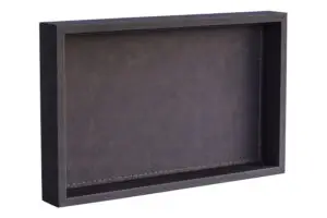 Orta Boy Acı Kahve Suni Deri Tepsi