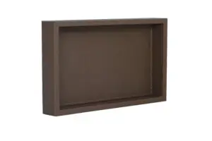 Küçük Boy Kahverengi Renk Suni Deri Tepsi