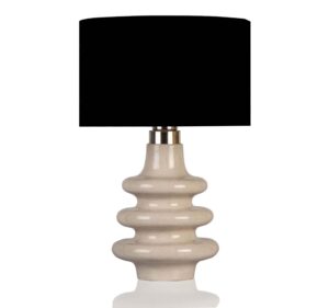Sydney Vanilia Seramik Abajur – Siyah Başlık